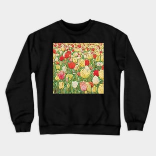 Artistic Impressionist Tulips Crewneck Sweatshirt